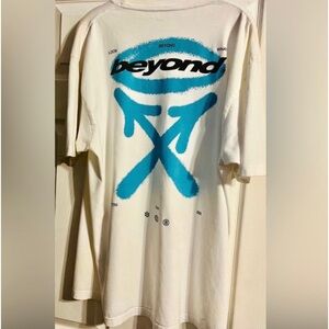FASHION NOVA MEN’S WHITE “BEYOND” T-SHIRT - SIZE LARGE